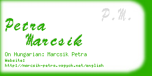 petra marcsik business card